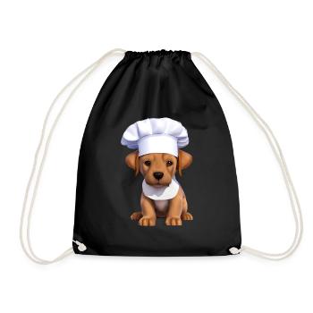 Restaurateur Labrador Retriever Cuisine Chien Chiot - Sac de sport léger - noir - Devant