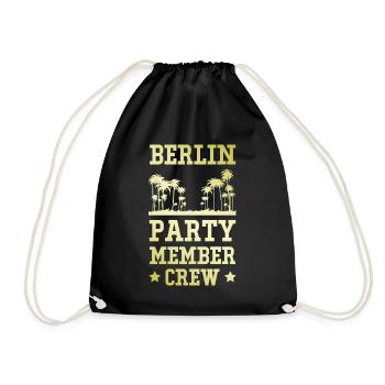 Berlin Party Crew - Turnbeutel - Schwarz - Vorne