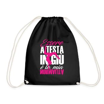 Gymnast Rhythmic Gymnastics Artistic Gymnastics - Drawstring Bag - black - Front