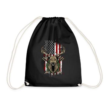 Hunter Distressed American Flag Lovers Vintage - Sac de sport léger - noir - Devant