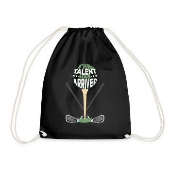 The Talent Has Arrived Golfer Golfing - Drawstring Bag - black - Front
