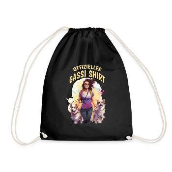 Chemise officielle de promenade de chien - Chien - Chemise de promenade de chien - Sac de sport léger - noir - Devant