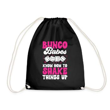 Bunco Dice Game - Drawstring Bag - black - Front