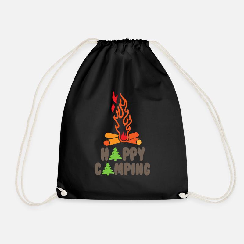 Campfire - Drawstring Bag - black
