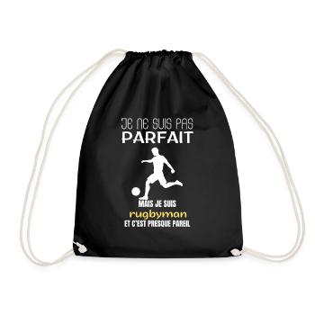 pas parfait rugby homme humour rugbyman cadeau - Sac de sport léger - noir - Devant