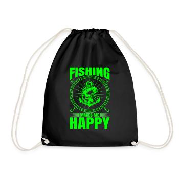 poisson, poisson, pêche, lac, mer, pêche, faune, exotique - Sac de sport léger - noir - Devant