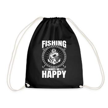 poisson, poisson, pêche, lac, mer, pêche, faune, exotique - Sac de sport léger - noir - Devant
