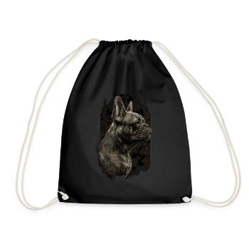 Bouledogue français - Sac de sport léger - noir - Devant