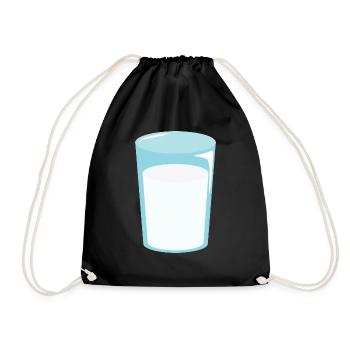 Verre de lait - Sac de sport léger - noir - Devant