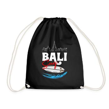 Bali Surfing - Turnbeutel - Schwarz - Vorne