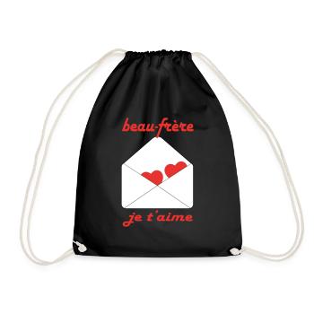 Brother-in-law I love you - Drawstring Bag - black - Front
