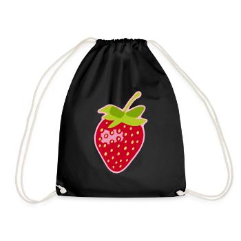Fraise - Sac de sport léger - noir - Devant