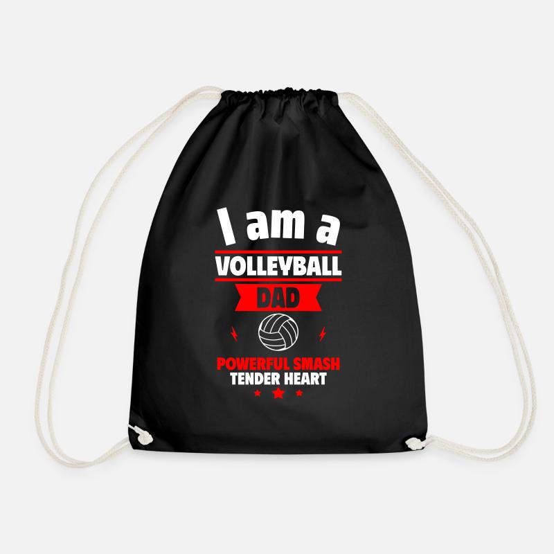 Ich bin ein Volleyball-Papa,Volleyball, Spieler - Turnbeutel - Schwarz