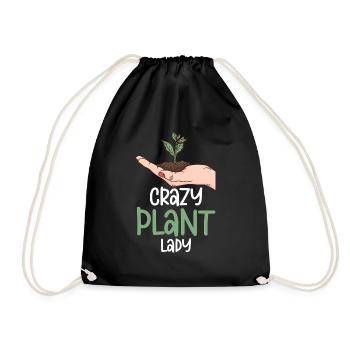 Crazy Plant Lady Botanical Gardening - Turnbeutel - Schwarz - Vorne