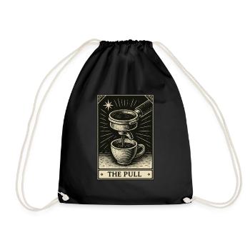 Tarot for Coffee Lovers – The Pull - Drawstring Bag - black - Front