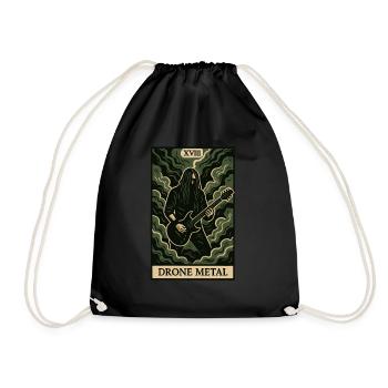 Drone Metal (Card XVIII) - Drawstring Bag - black - Front