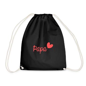 PAPA. FÊTE DES PÈRES. BONNE FÊTE PAPA. BONNE FÊTE - Sac de sport léger - noir - Devant