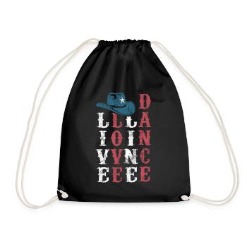 Live Love Line Dance - Country Fan - Gift - Drawstring Bag - black - Front