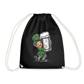Lutin amateur de bière (lutin irlandais) - Sac de sport léger - noir - Devant