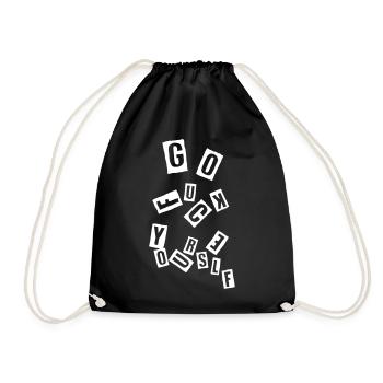 Freches Sprüche Go Fuck Yourself Fun Geschenk - Turnbeutel - Schwarz - Vorne