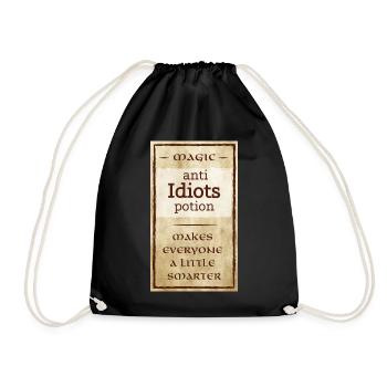 anti idiots - Sac de sport léger - noir - Devant