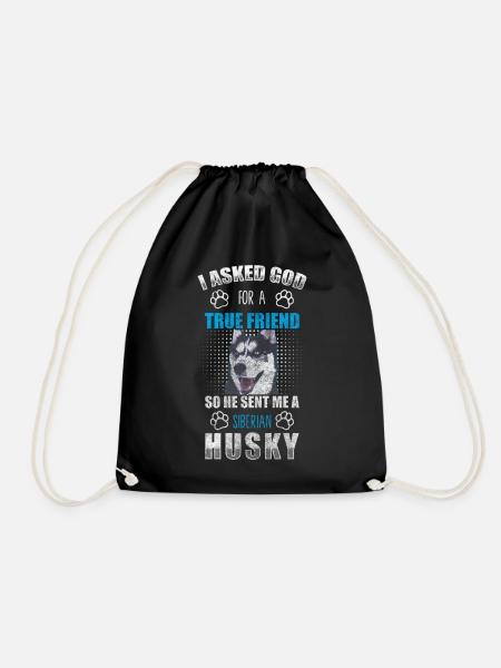 Husky Hunderasse Rassehund - Turnbeutel - Schwarz