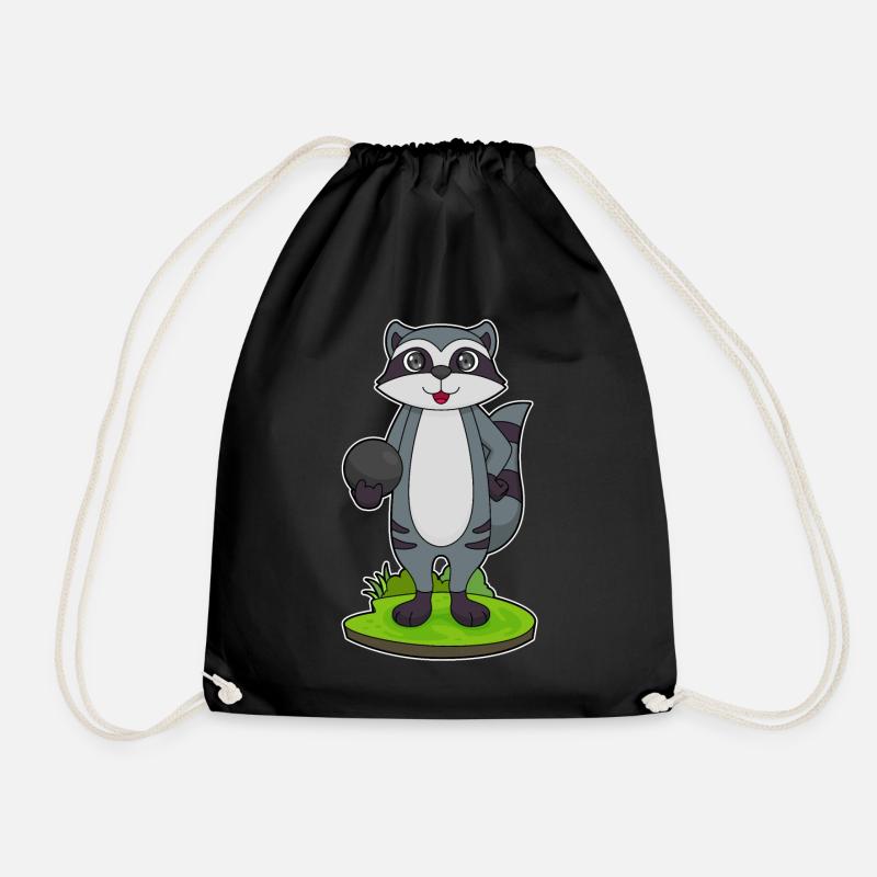 Waschbär Bowling Bowlingkugel - Turnbeutel - Schwarz