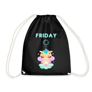 Vendredi chargement, vous ne vivez qu’une fois,Week-end - Sac de sport léger - noir - Devant