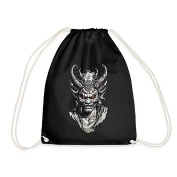 Tradition japonaise des démons Oni à l’occasion d’Halloween - Sac de sport léger - noir - Devant