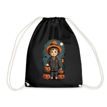Rétro Halloween Kid Trick or Treat Design - Sac de sport léger - noir - Devant