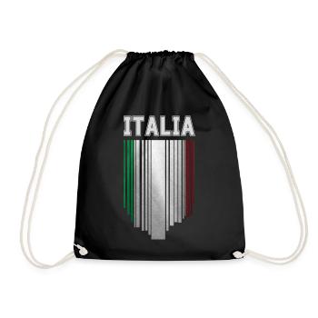 Drapeau de l’Italie, fierté italienne - Sac de sport léger - noir - Devant