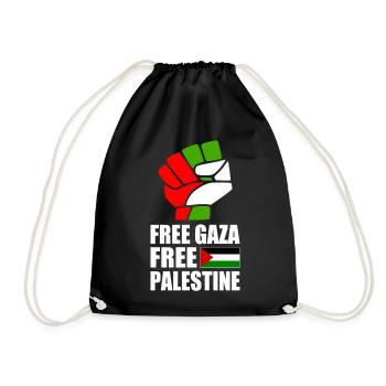 Free gaza Free palestine - Turnbeutel - Schwarz - Vorne
