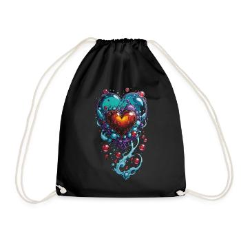 Falling in Love - Turnbeutel - Schwarz - Vorne