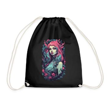 Gothique Pastel Esthétique E-Girl Streetwear - Sac de sport léger - noir - Devant