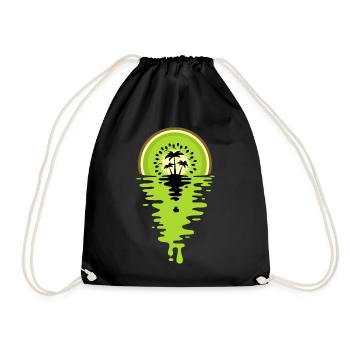 Sunset Kiwi Saft - Turnbeutel - Schwarz - Vorne