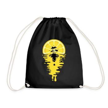 Sunset Lemon juice - Lemon Sunset - Drawstring Bag - black - Front