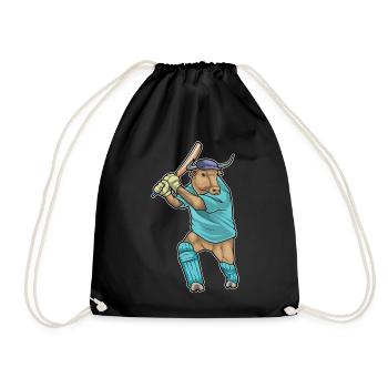 Bull Cricket Cricket Bat - Drawstring Bag - black - Front