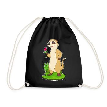 Rose de suricate - Sac de sport léger - noir - Devant