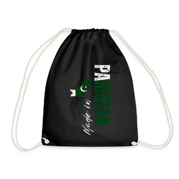 Fabriqué au Pakistan, design vertical - Sac de sport léger - noir - Devant