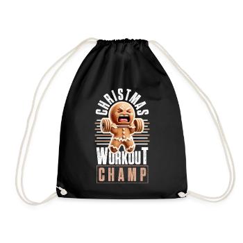 Champion d’entraînement de Noël Weihnachten - Sac de sport léger - noir - Devant