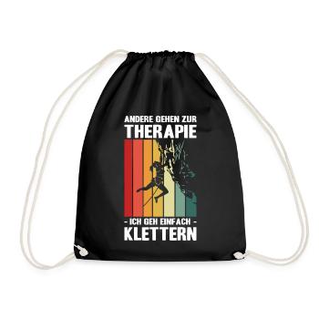 Bouldern Geschenke Klettern Kletterer Boulderer - Turnbeutel - Schwarz - Vorne