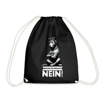 Before you ask No Irish Wolfhound Wolfhound - Drawstring Bag - black - Front