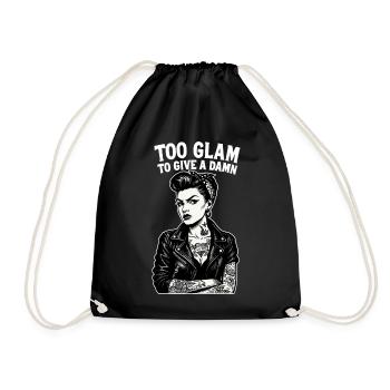 Rockabella Pin-Up: Outlaw Tattoo Girl & Lederjacke - Turnbeutel - Schwarz - Vorne