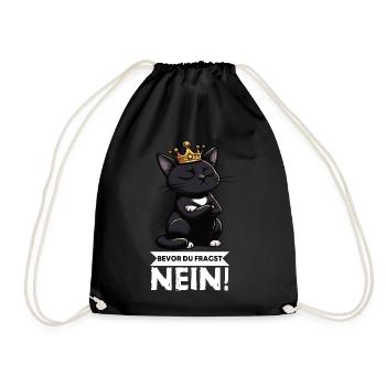 Avant que tu ne demandes Pas de chats Chats Amateur des chats - Sac de sport léger - noir - Devant