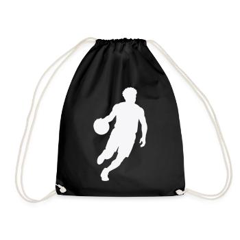 Silhouette de basket sautée - Sac de sport léger - noir - Devant