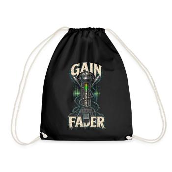 Tontechniker Audiotechnik Gain Before Fader - Turnbeutel - Schwarz - Vorne