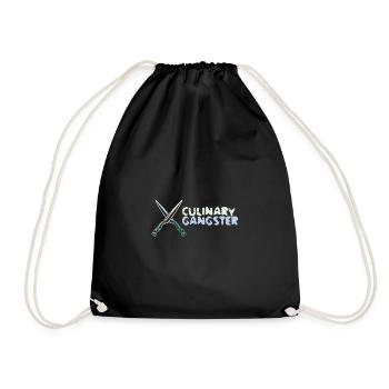 Culinary Gangster Food Chef Cooking - Drawstring Bag - black - Front