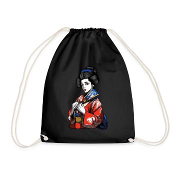 Japan Geisha - Drawstring Bag - black - Front