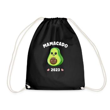 Mamacado 2023 Avocado Pregnancy Pregnant - Drawstring Bag - black - Front