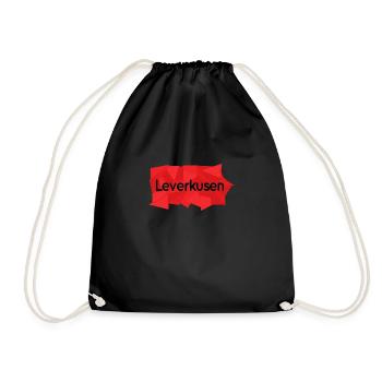 Leverkusen rot/schwarz - Turnbeutel - Schwarz - Vorne